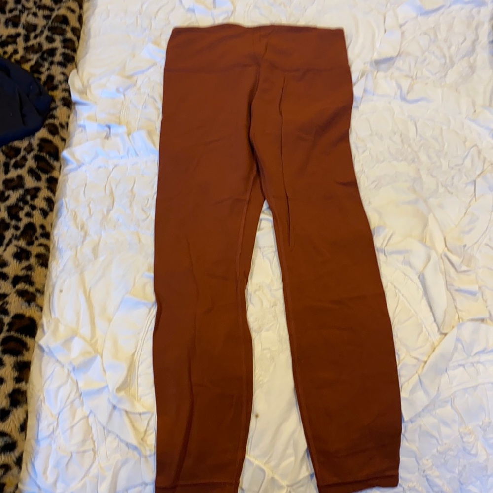 Athleta Red Clay Leggings
